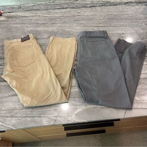 LOT of 2 Men’s Dockers pants size 34x34 work school gray and khaki
